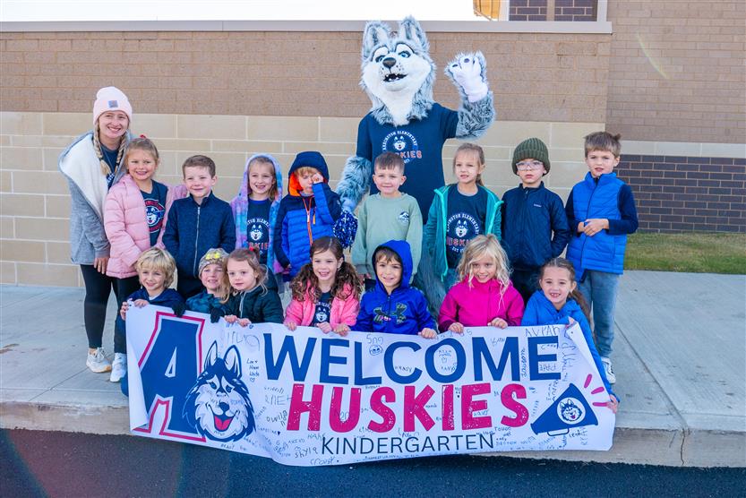 Students participate in a fun run
